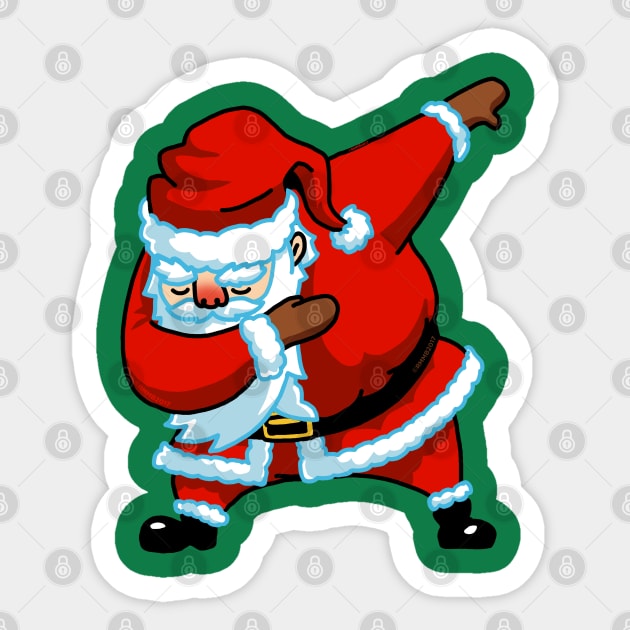 Rad Snowboard Santa Claus T-shirt Dab Santa Christmas Gift Sticker by vo_maria